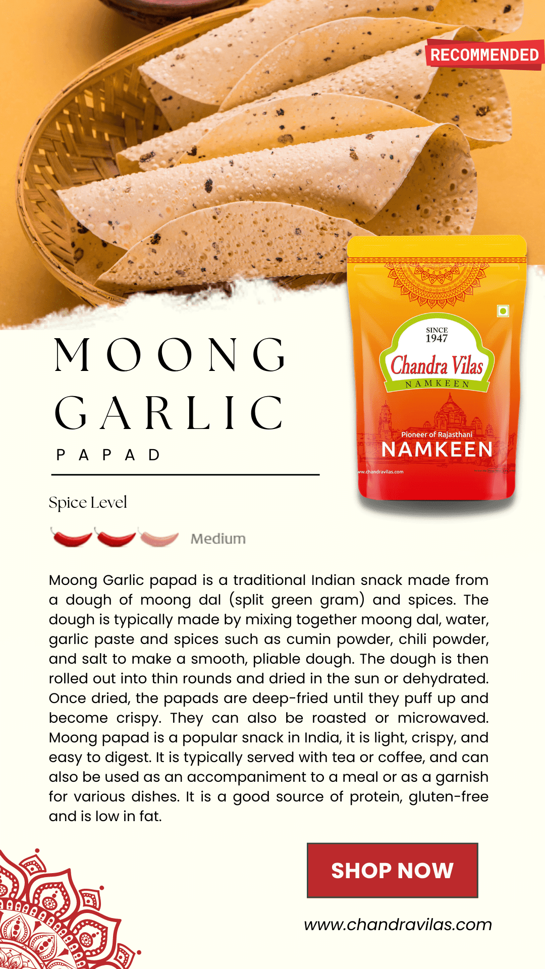 MUNG GARLIC PAPAD